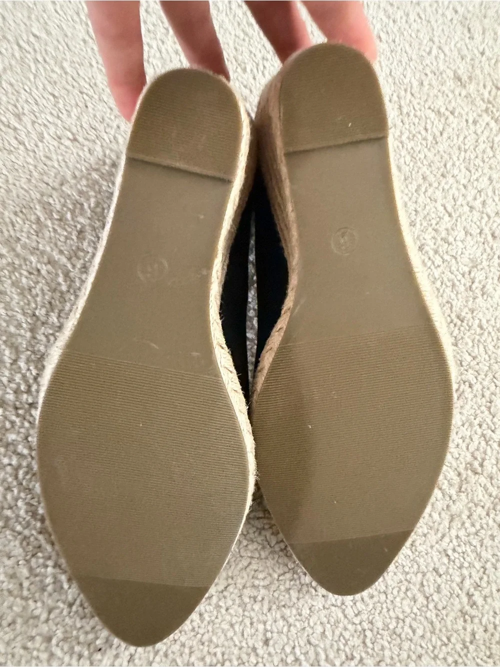 New!! Black Canvas Espadrille Wedge Heels - Classic Women's Pumps 6